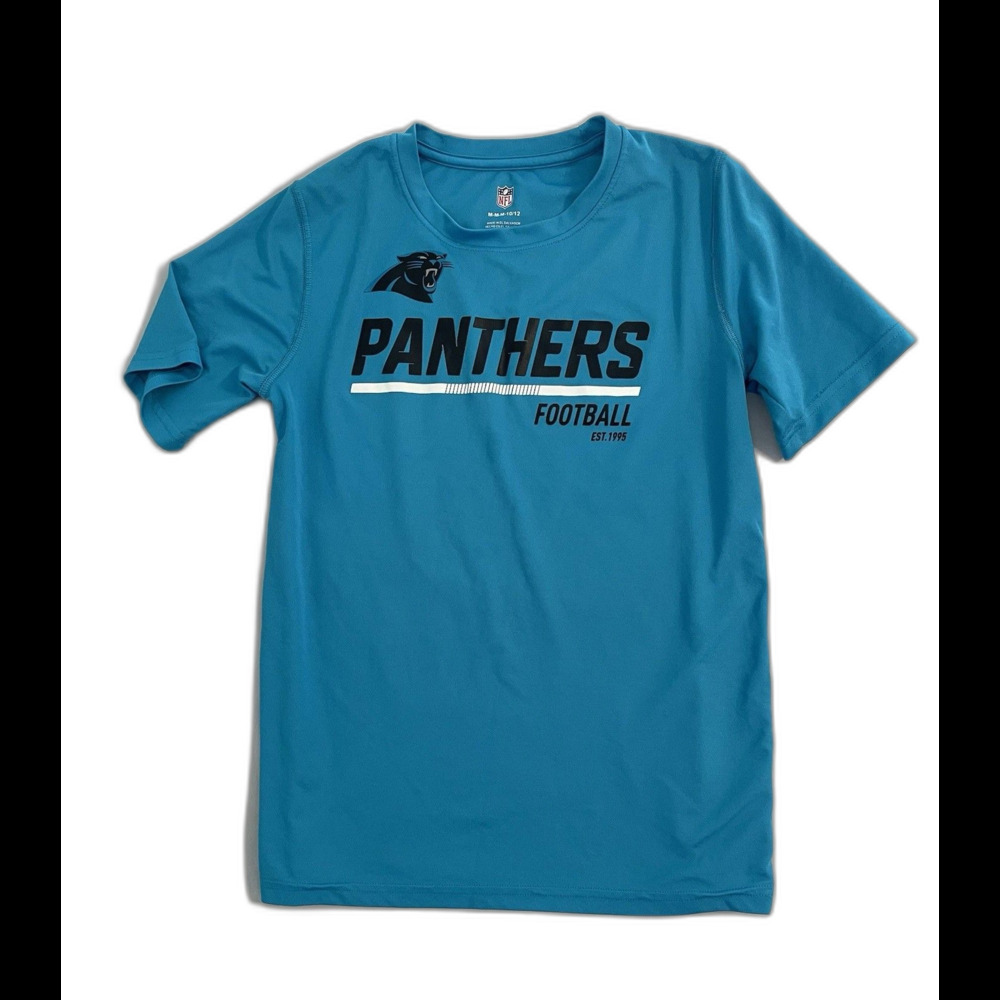 NFL T Shirt Youth Size Medium Blue Carolina Panthers Team Gear